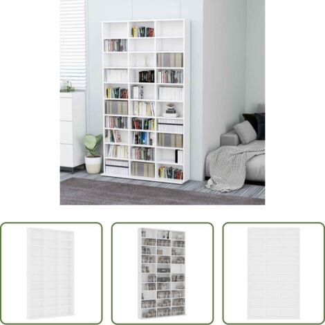 Armadio in legno -  Armadietto TV Bianco 102x16x177,5 cm in Legno Multistrato