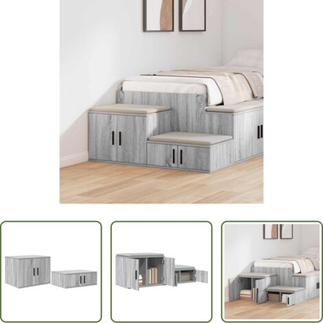 Armadio in legno -  Armadio 2 pcs Grigio Sonoma 103 x 41 x 40 cm Legno multistrato