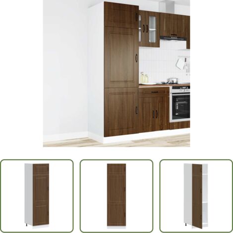 Armadio in legno -  Armadio da Cucina Kalmar Rovere Marrone in Legno Multistrato