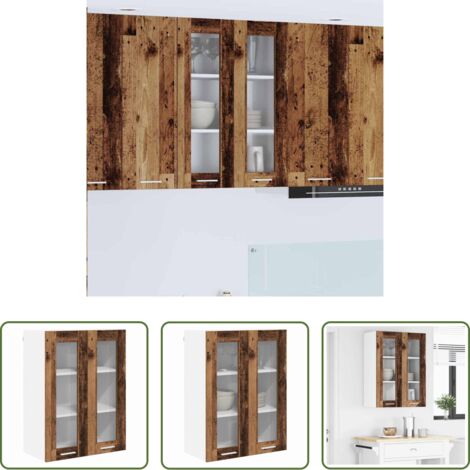 Armadio in legno -  Armadio pensile Legno vecchio 60 x 31 x 80 cm Legno multistrato