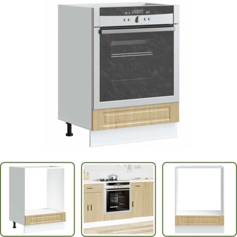 Armadio in legno -  Armadio per Forno Porto Rovere Sonoma in Legno Multistrato