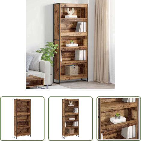 Armadio in legno -  Armadio per Libri 2 pcs Legno vecchio 80 x 30 x 155 cm