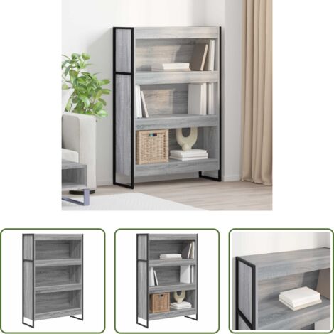 Armadio in legno -  Armadio per Libri Grigio Sonoma 80 x 30 x 155 cm