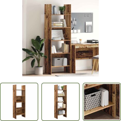 Armadio in legno -  Armadio per Libri Legno vecchio 60 x 35 x 180 cm