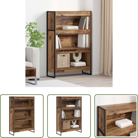 Armadio in legno -  Armadio per Libri Legno vecchio 80 x 30 x 155 cm