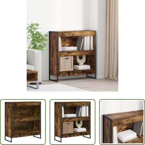 Armadio in legno -  Armadio per Libri Quercia Fumosa 80 x 30 x 155 cm