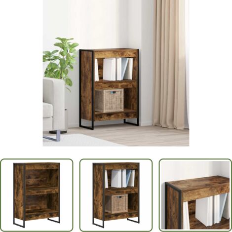 Armadio in legno -  Armadio per Libri Quercia Fumosa 80 x 30 x 155 cm