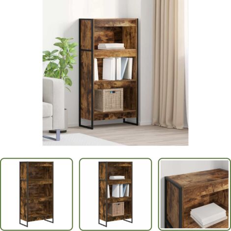Armadio in legno -  Armadio per Libri Quercia Fumosa 80 x 30 x 155 cm