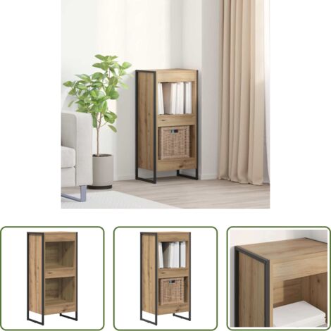 Armadio in legno -  Armadio per Libri Rovere Artigianale 80 x 30 x 155 cm