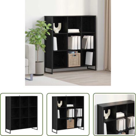 Armadio in legno -  Armadio per Libri Rovere Nero 99.5 x 30 x 108.5 cm
