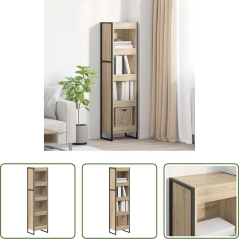 Armadio in legno -  Armadio per Libri Sonoma 80 x 30 x 155 cm Legno multistrato