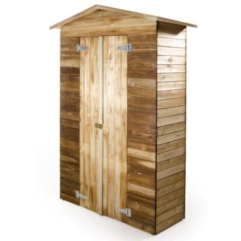 Armadio in legno da giardino esterno medium 135x61x201 cm - biacchi ettore