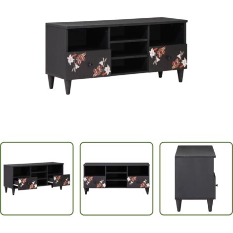 Armadio in legno di mango -  Armadi di Stoccaggio con porta Multicolore 100 x 33,5 x 46 cm