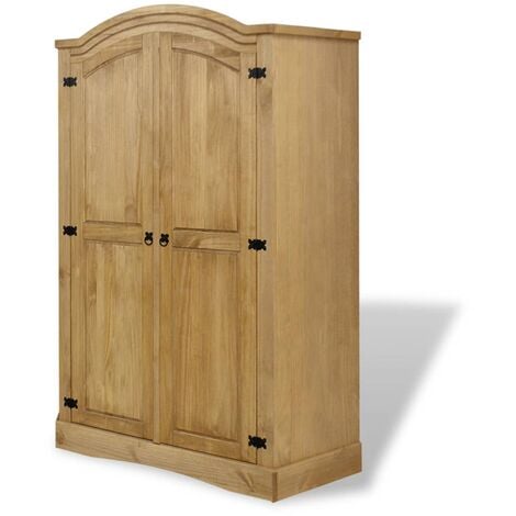 VIDAXL Armadio in Legno di Pino Messicano Corona Range con 2 Ante vari colori colore : MARRONE