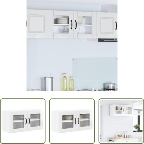 Armadio in legno -  Mobile da cucina Bianco Lucido 80 x 31 x 40 cm