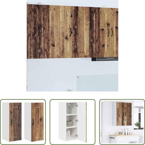 Armadio in legno -  Mobile da cucina Kalmar 2 pcs Legno vecchio 30 x 31 x 80 cm