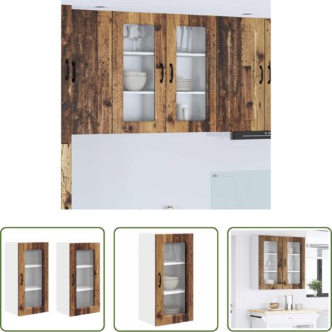 Armadio in legno -  Mobile da cucina Kalmar 2 pcs Legno vecchio 40 x 31 x 80 cm