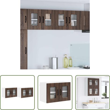 Armadio in legno -  Mobile da cucina Kalmar 2 pcs Rovere Marrone 60 x 31 x 40 cm
