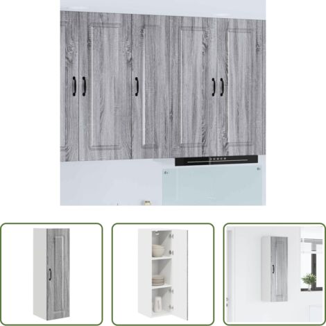 Armadio in legno -  Mobile da cucina Kalmar Grigio Sonoma 30 x 31 x 100 cm