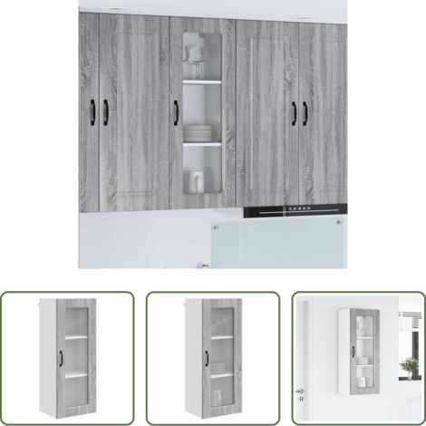 Armadio in legno -  Mobile da cucina Kalmar Grigio Sonoma 40 x 31 x 100 cm