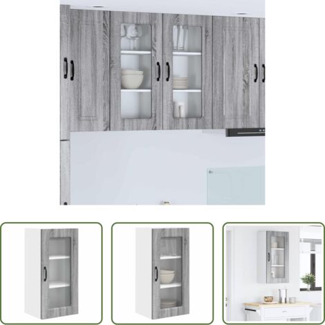 Armadio in legno -  Mobile da cucina Kalmar Grigio Sonoma 40 x 31 x 80 cm
