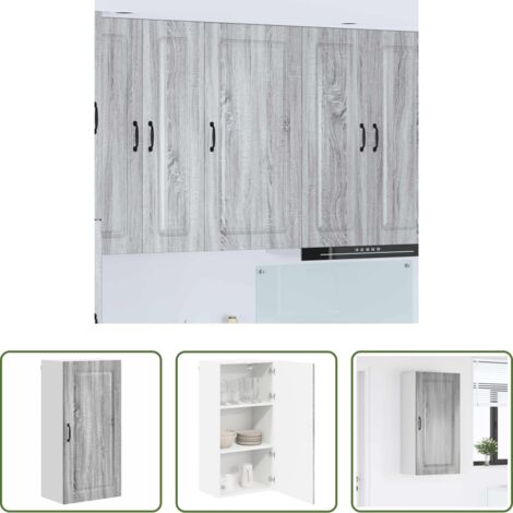 Armadio in legno - Mobile da cucina Kalmar Grigio Sonoma 50 x 31 x 100 cm