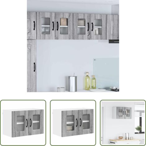 Armadio in legno - Mobile da cucina Kalmar Grigio Sonoma 60 x 31 x 40 cm