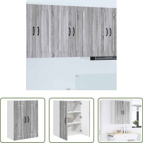 Armadio in legno -  Mobile da cucina Kalmar Grigio Sonoma 60 x 31 x 80 cm
