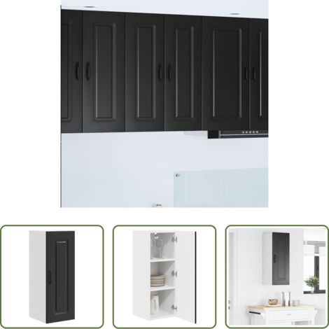 Armadio in legno -  Mobile da cucina Kalmar Nero 30 x 31 x 80 cm Legno multistrato