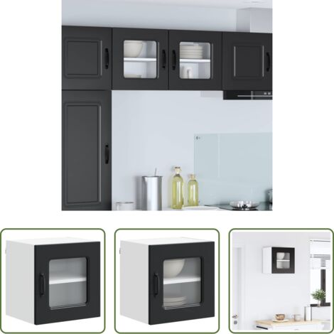 Armadio in legno -  Mobile da cucina Kalmar Nero 40 x 31 x 40 cm Legno multistrato
