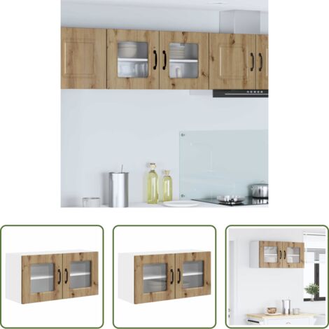 Armadio in legno -  Mobile da cucina Kalmar Rovere artigianale 80 x 31 x 40 cm