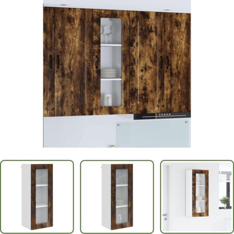Armadio in legno -  Mobile da cucina Kalmar Rovere fumé 40 x 31 x 100 cm