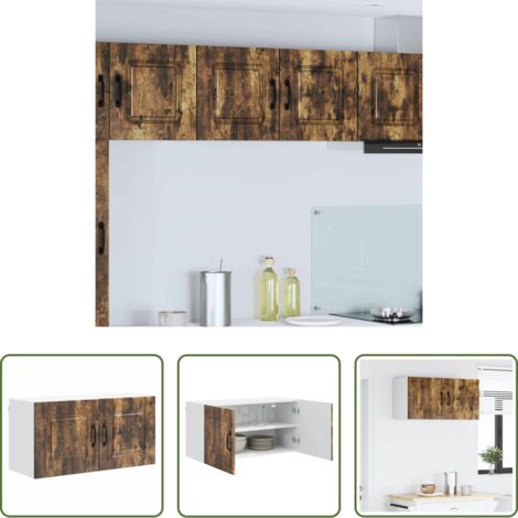 Armadio in legno -  Mobile da cucina Kalmar Rovere fumé 80 x 31 x 40 cm