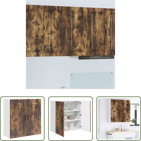 Armadio in legno -  Mobile da cucina Kalmar Rovere fumé 80 x 31 x 80 cm