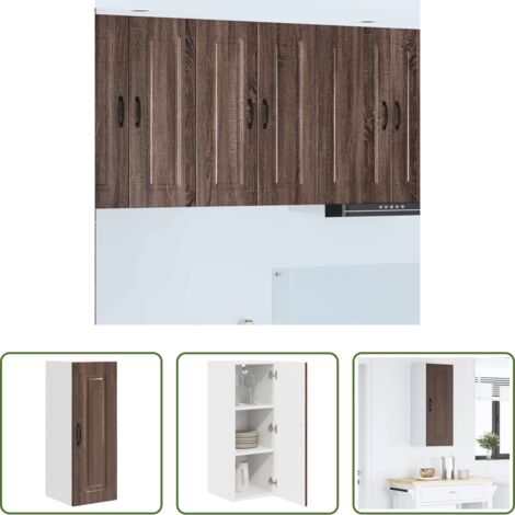 Armadio in legno -  Mobile da cucina Kalmar Rovere Marrone 30 x 31 x 80 cm