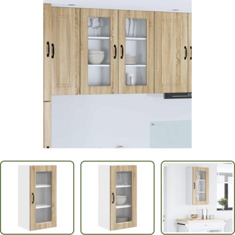 Armadio in legno -  Mobile da cucina Kalmar Rovere Sonoma 40 x 31 x 80 cm