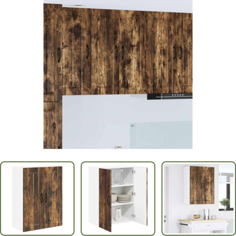 Armadio in legno -  Mobile da cucina Rovere fumé 60 x 31 x 80 cm Legno multistrato