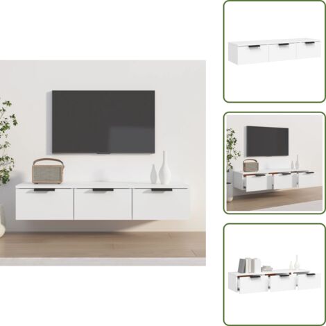 Armadio in legno multistrato - vidaXL Armadietto a Muro Bianco 102x30x20 cm in Legno Multistrato - Armadio bianco