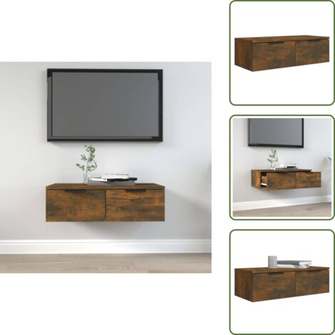 Armadio in legno multistrato - vidaXL Armadietto a Muro Rovere Fumo 68x30x20 cm in Legno Multistrato - Armadietto rovere fumo
