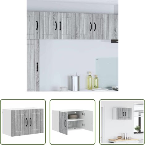Armadio in legno -  Pensile cucina Grigio Sonoma 60 x 31 x 40 cm Legno multistrato