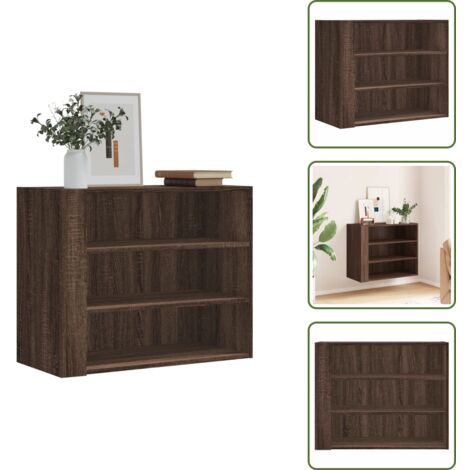 Armadio in legno - vidaXL Armadietto a Muro Rovere Marrone 75x35x60 cm in Truciolato - Armadio marrone