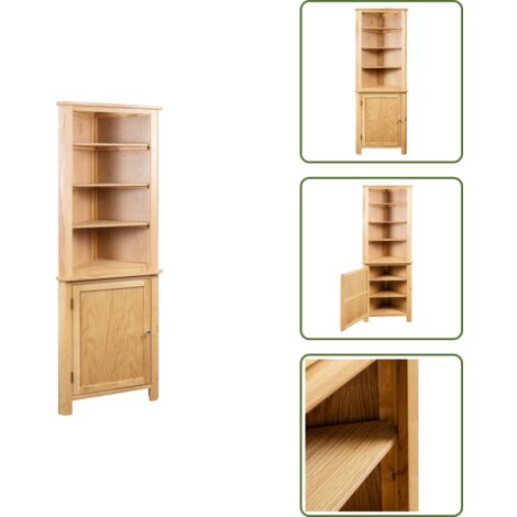 Armadio in legno - vidaXL Armadietto ad Angolo 59x36x180 cm in Massello di Rovere -