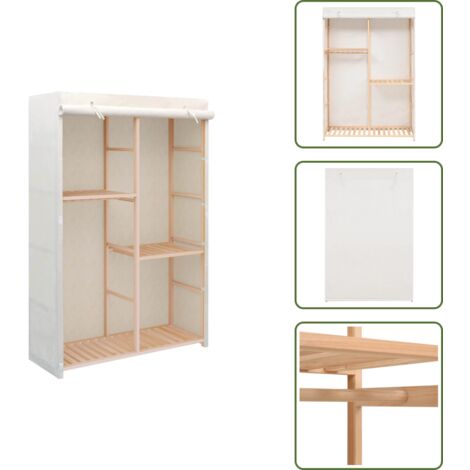 Armadio in legno - vidaXL Armadio per Indumenti a 3 Ripiani 110x40x170 cm -