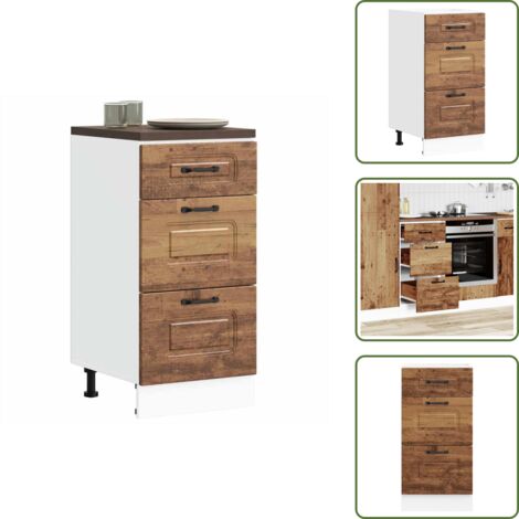 Armadio in legno - vidaXL Base da Cucina Kalmar Legno Vecchio in Legno Multistrato - Armadio in truciolato