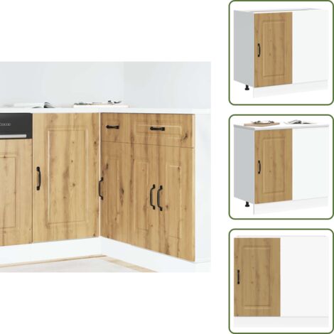 Armadio in legno - vidaXL Base da Cucina Kalmar Rovere Artigianale in Legno Multistrato - Armadio in truciolato