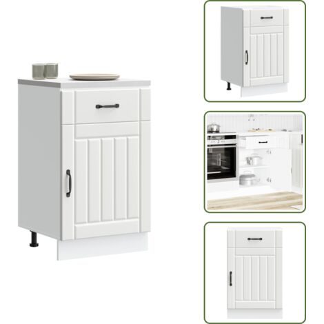 Armadio in legno - vidaXL Base da Cucina Lucca Bianco in Legno Multistrato - Armadio con porte