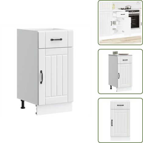 Armadio in legno - vidaXL Base da Cucina Lucca Bianco in Legno Multistrato - Armadio con porte