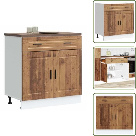Armadio in legno - vidaXL Base da Cucina Porto Legno Antico in Legno Multistrato - Base in legno