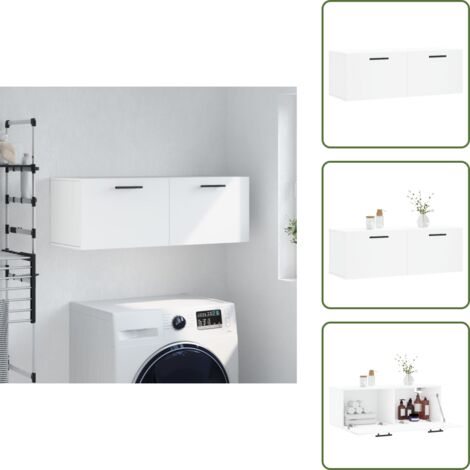 Armadio in legno - vidaXL Mobile a Parete Bianco 100x36,5x35 cm in Legno Multistrato - Armadio in legno multistrato
