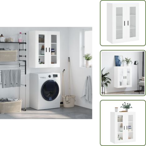 Armadio in legno - vidaXL Mobile a Parete Bianco 69,5x34x90 cm - Armadio in legno multistrato